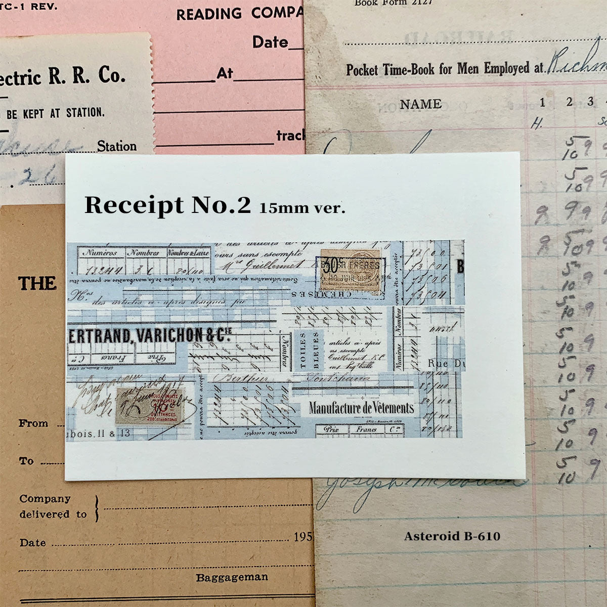 Receipt Washi Tape Set 15mm