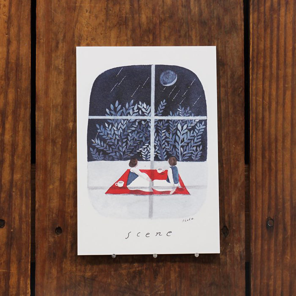 Nishi Shuku scene Postcard Pad