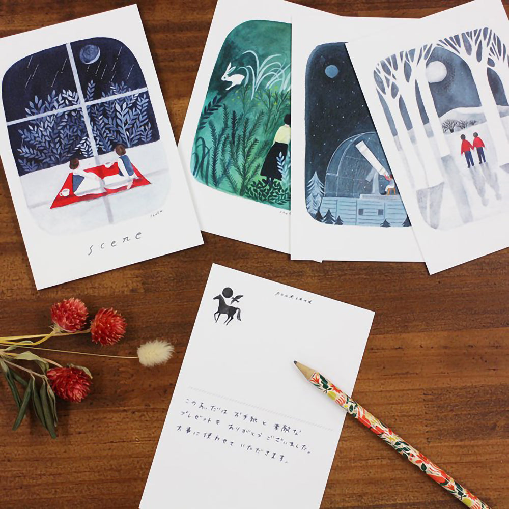 Nishi Shuku scene Postcard Pad