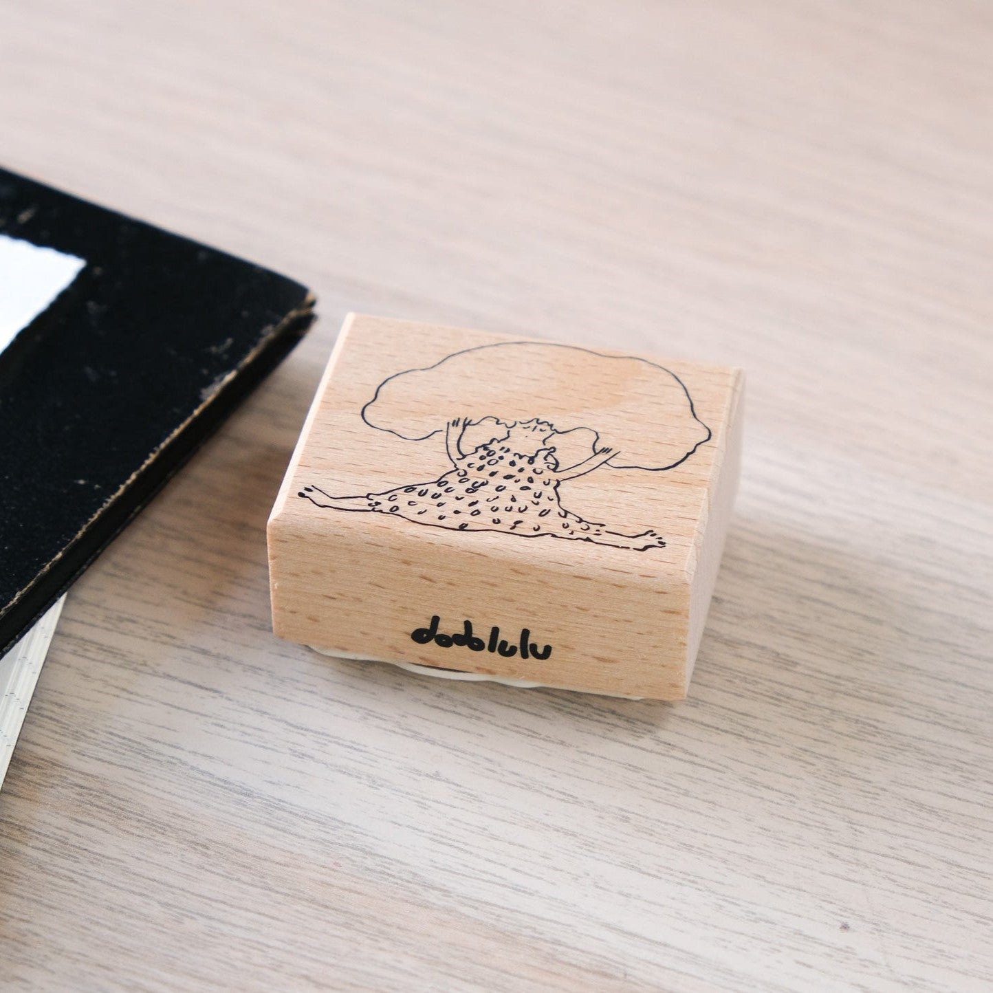 Dreamy Hair – Wooden Rubber Stamp