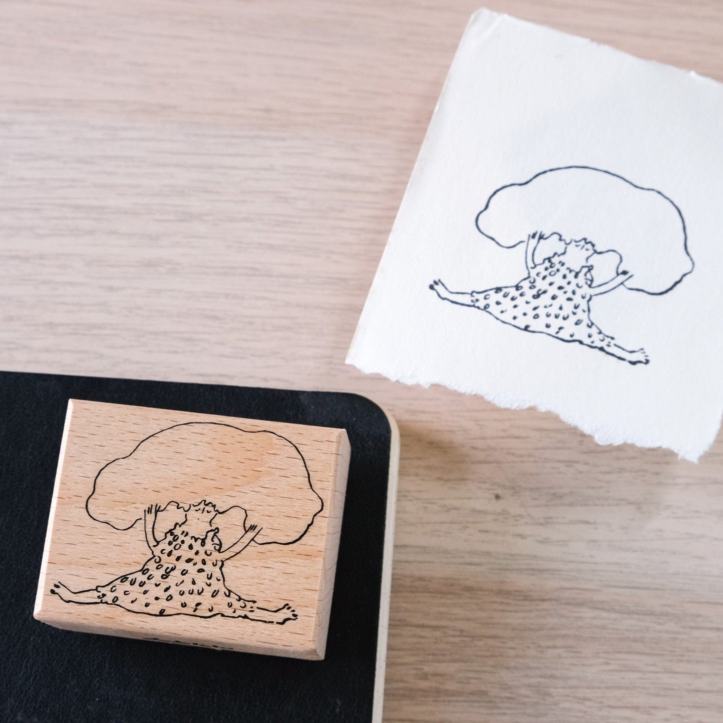 Dreamy Hair – Wooden Rubber Stamp