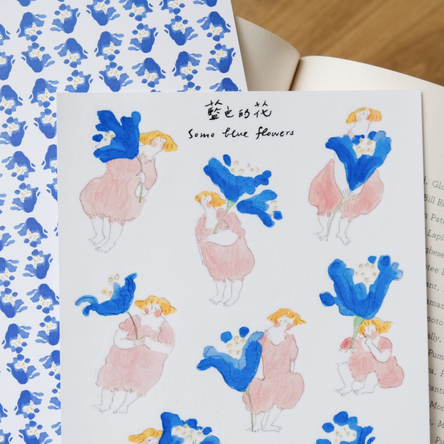 Some Blue Flowers - Sticker Sheet