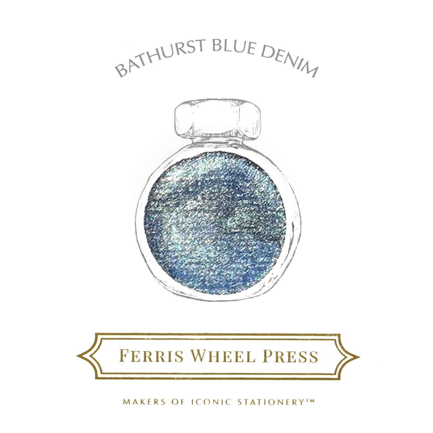 Ferris Wheel Press Bathurst Blue Denim Ink 38 mL