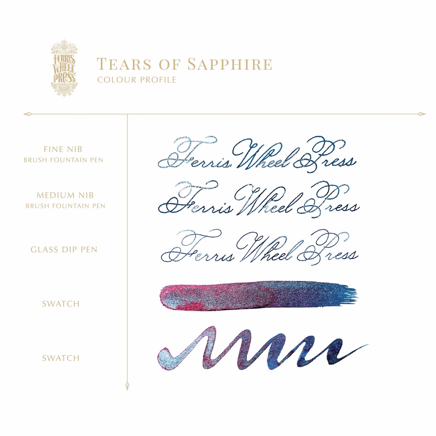 Ferris Wheel Press Tears of Sapphire Ink 20 mL