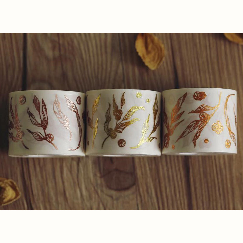 Fruits & Leaves Rose Gold Washi Tape