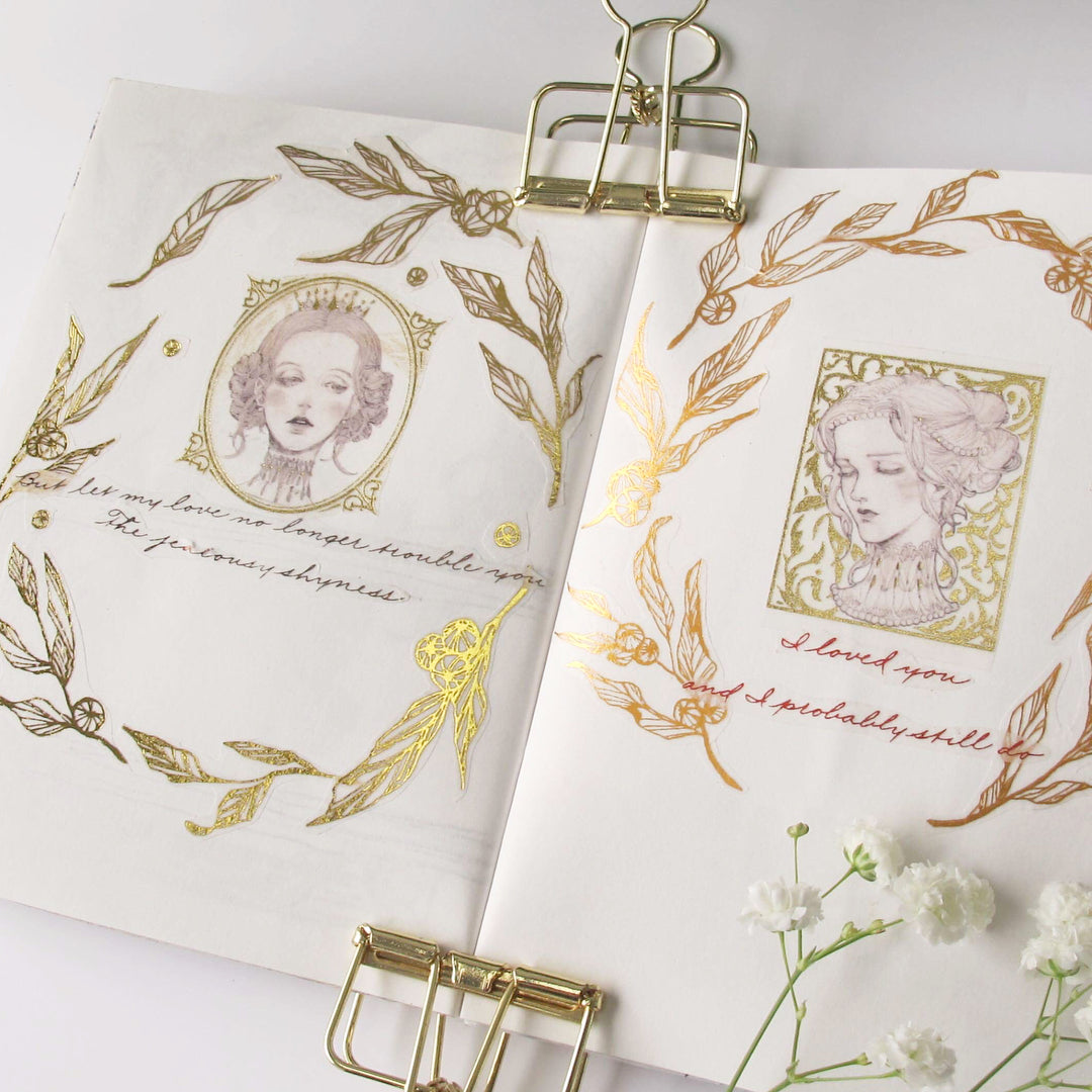 Fruits & Leaves Rose Gold Washi Tape