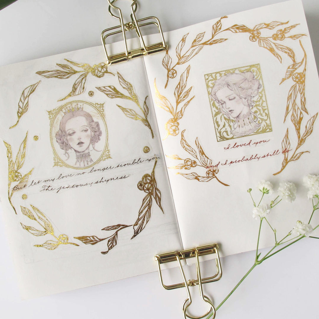 Fruits & Leaves Rose Gold Washi Tape