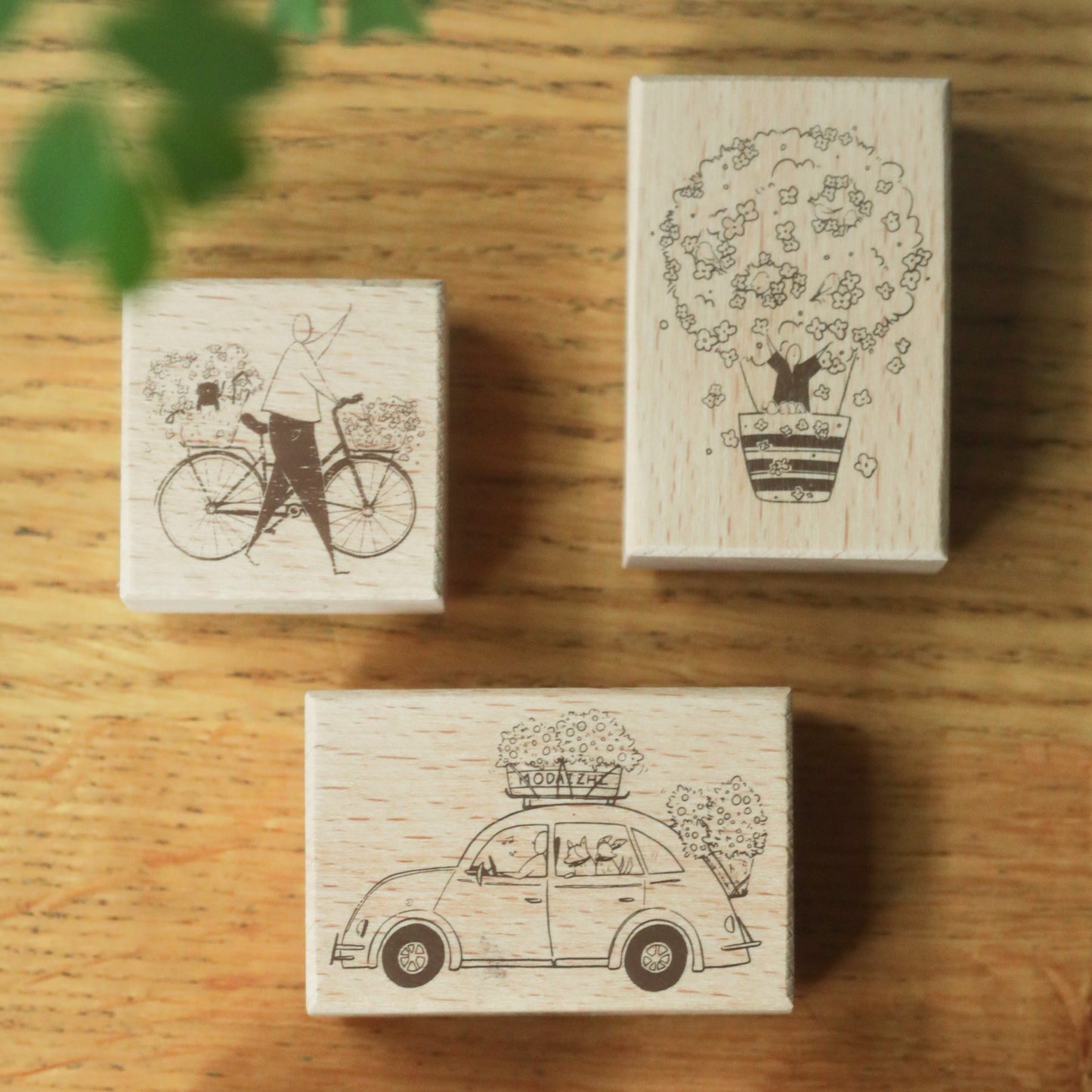 One Day Transportation Wood Stamps