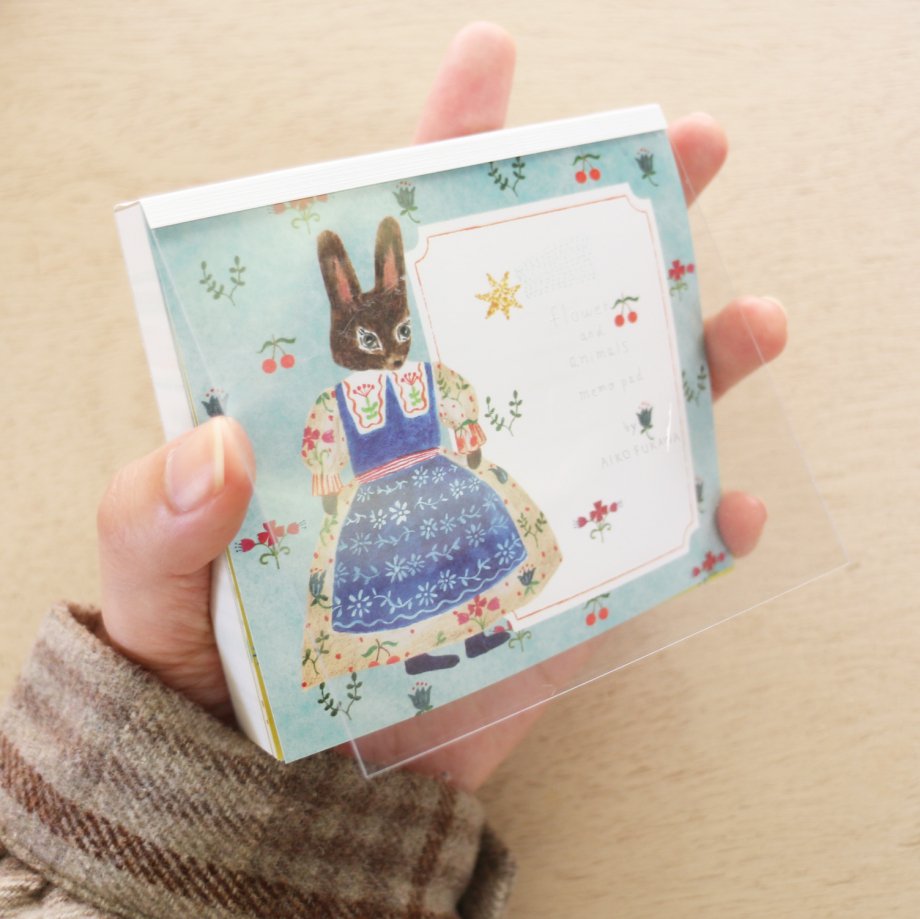 Aiko Fukawa flower and animals Memo Block