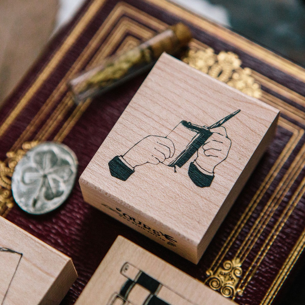 Hand Maple Wood Stamp Set A