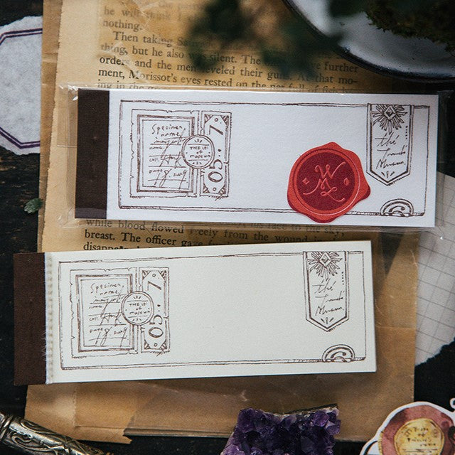 Slide Glass Letterpress Label Book