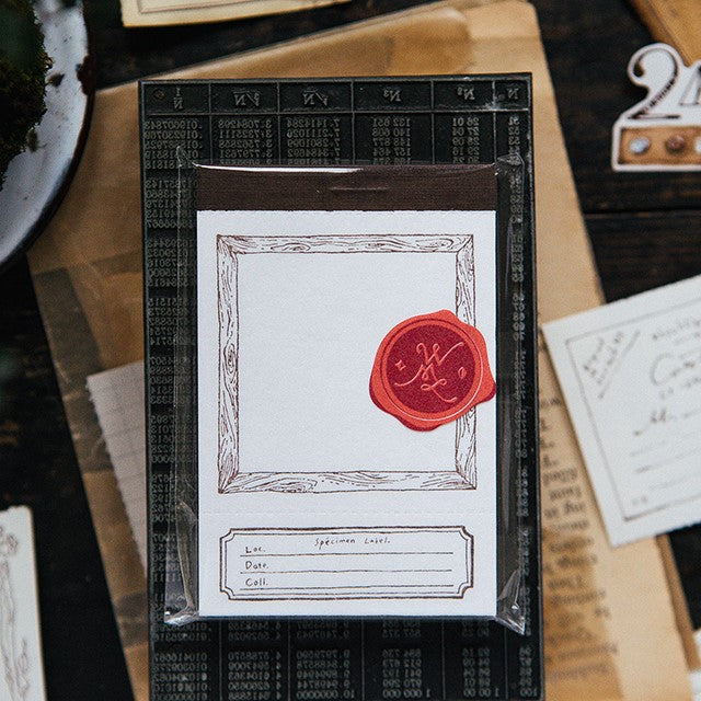 Wooden Frame Letterpress Label Book