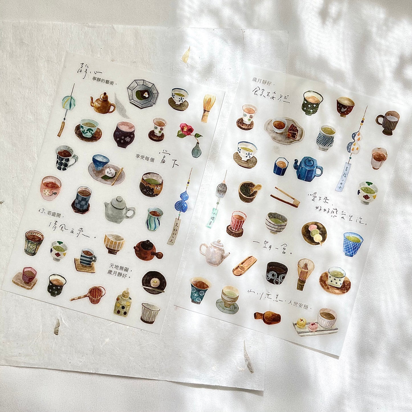 Tea House Transfer Stickers