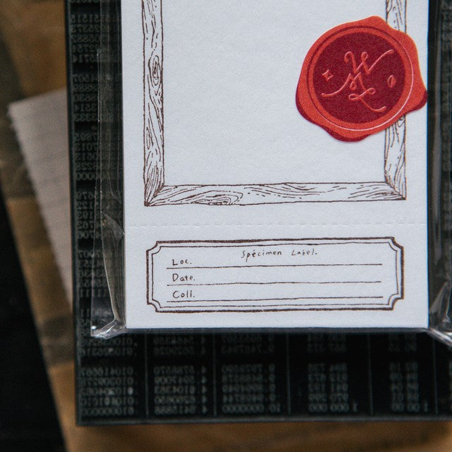 Wooden Frame Letterpress Label Book