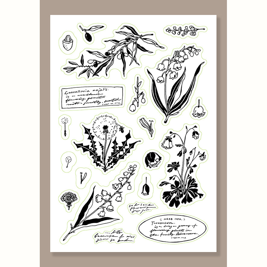 de Fleur Clear Stamp Sheet