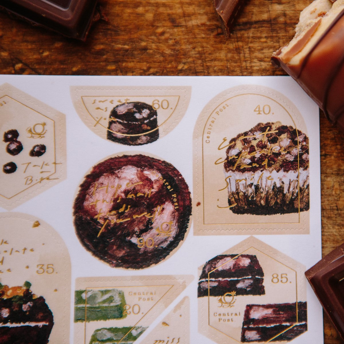 Chocolate Stamp Stickers