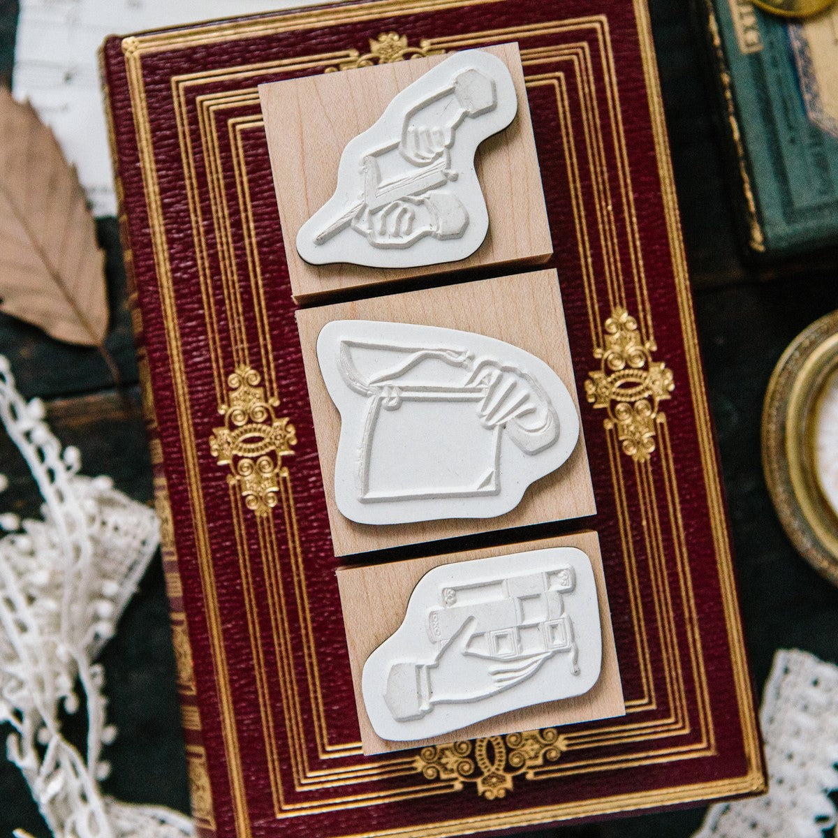 Hand Maple Wood Stamp Set A