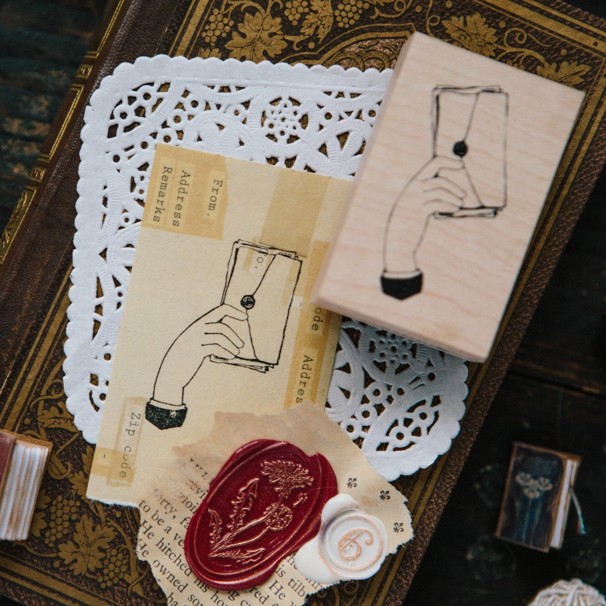 Hand Maple Wood Stamp Set B