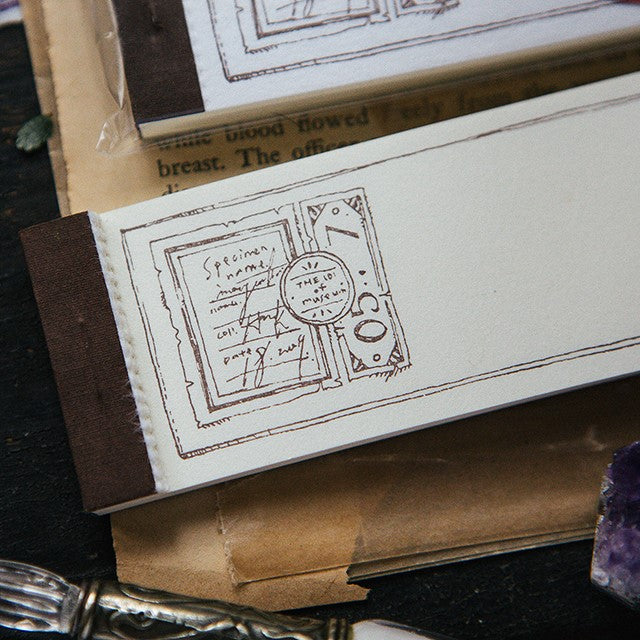 Slide Glass Letterpress Label Book