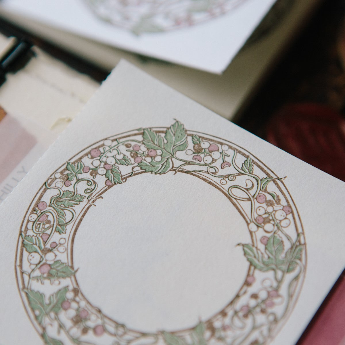 Wild Grape Frame Letterpress Book