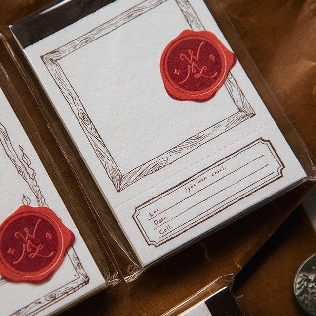 Wooden Frame Letterpress Label Book
