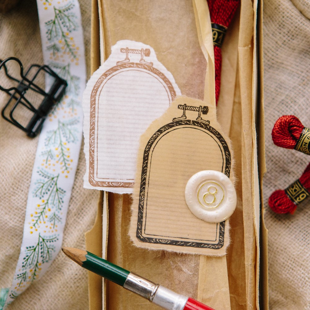 Window Embroidery Hoop Rubber Stamp