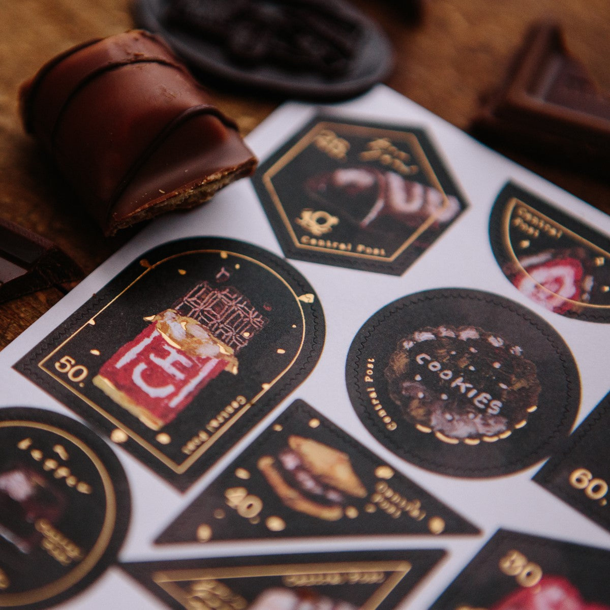 Chocolate Stamp Stickers
