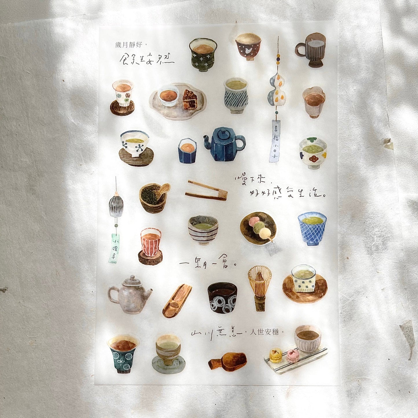 Tea House Transfer Stickers
