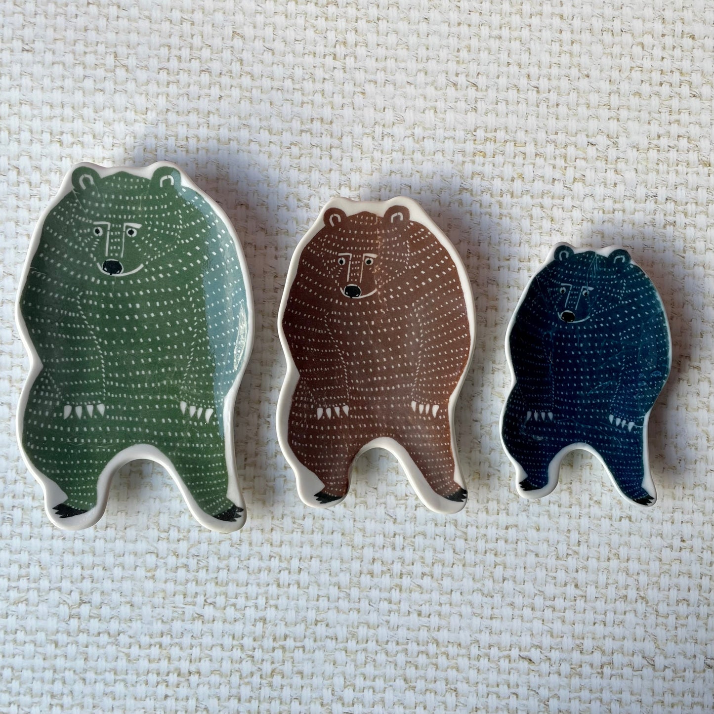 Small Blue Bear Ceramic Dish