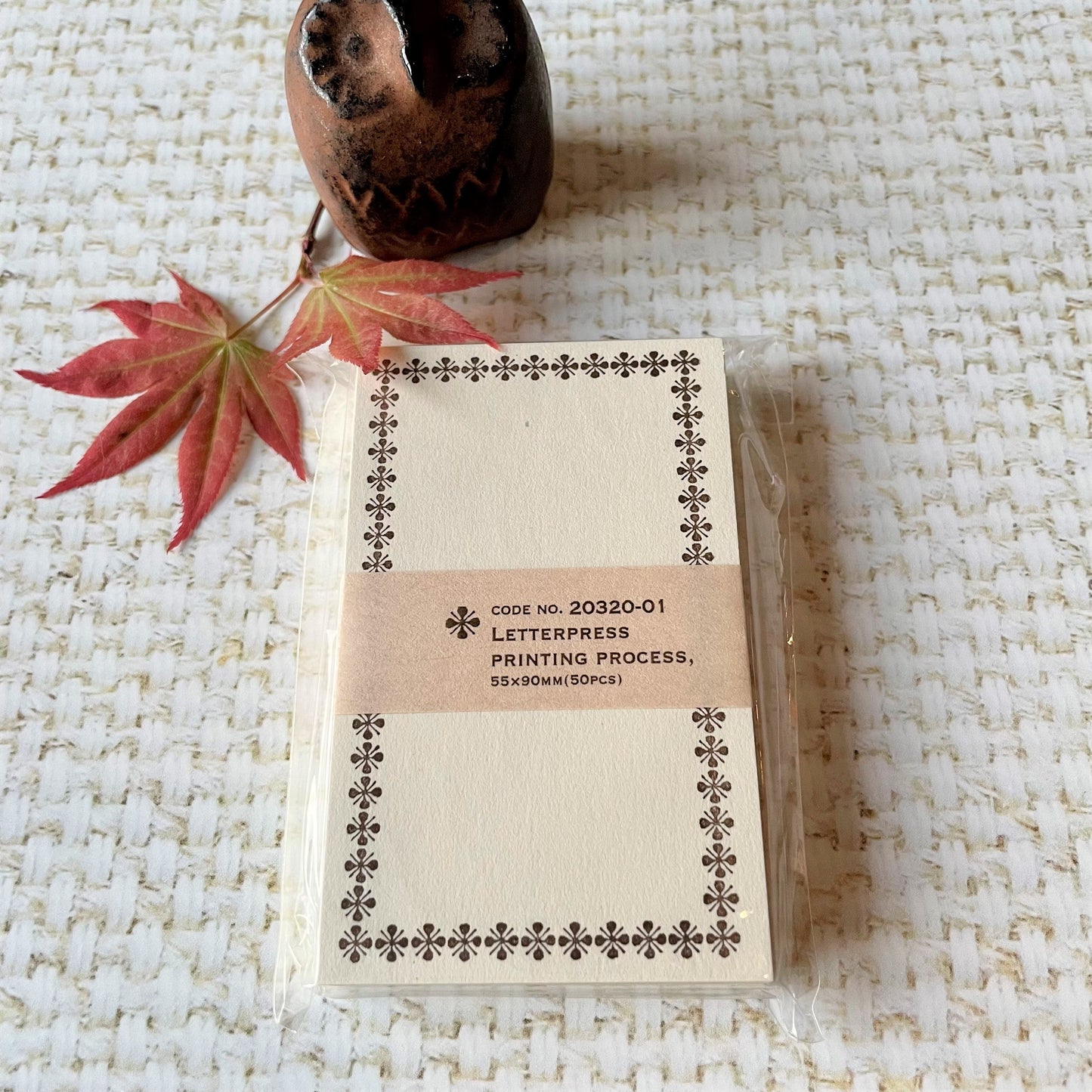 Letterpress Memo Card Brown