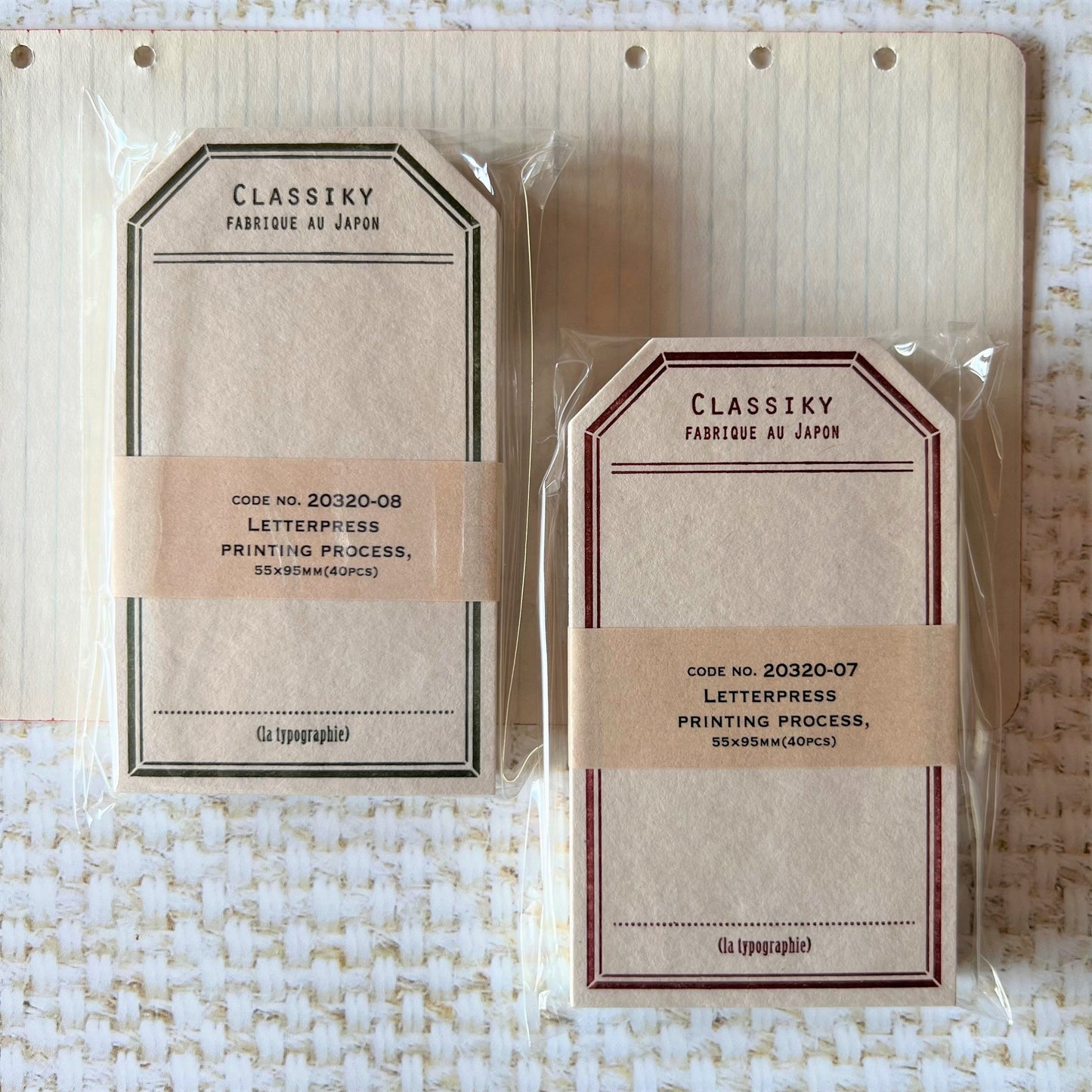 Letterpress Label Notecards