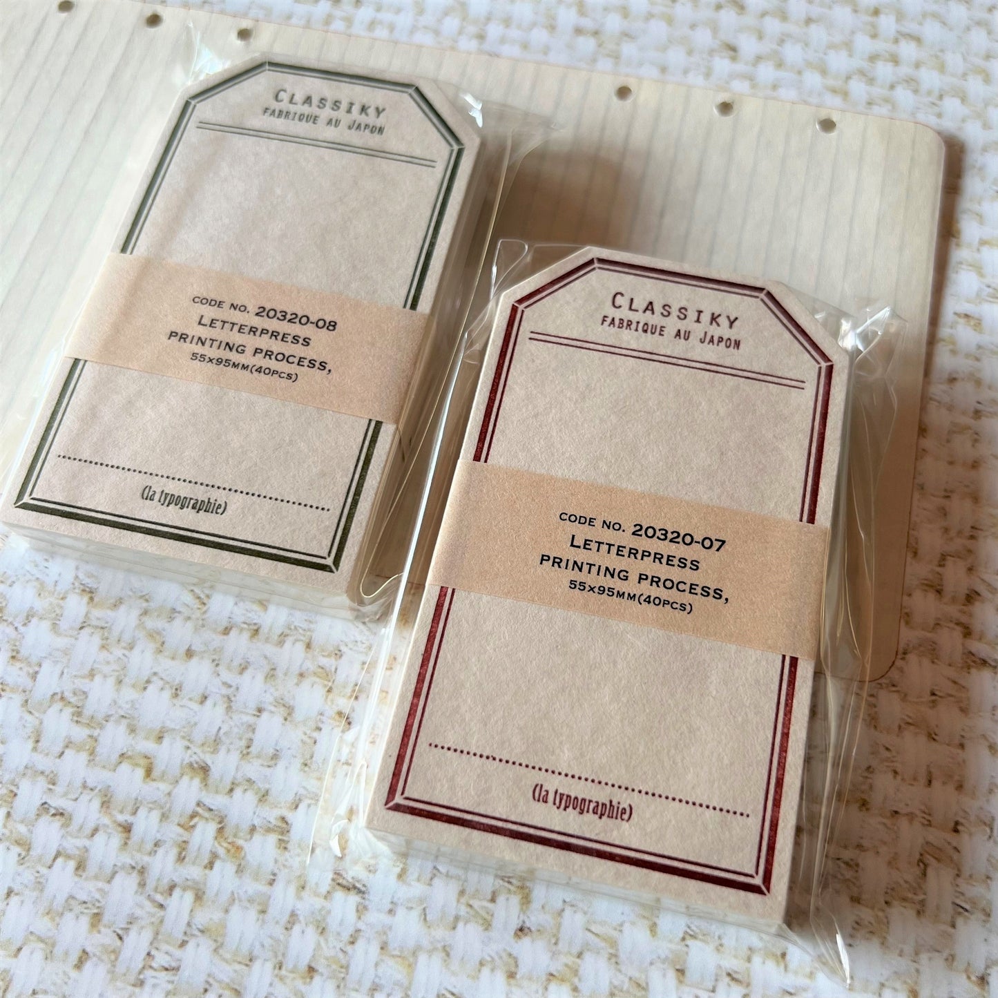 Letterpress Label Notecards