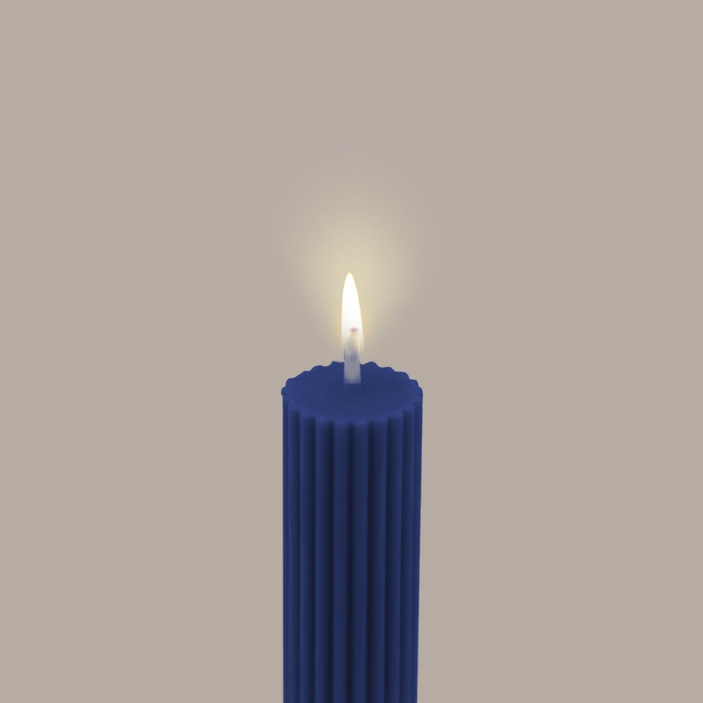 Column Pillar Candle Duo - Blue
