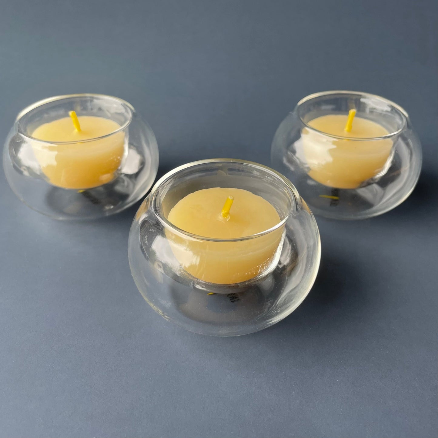 Glass Light Bubbles with Tealights Set of 3
