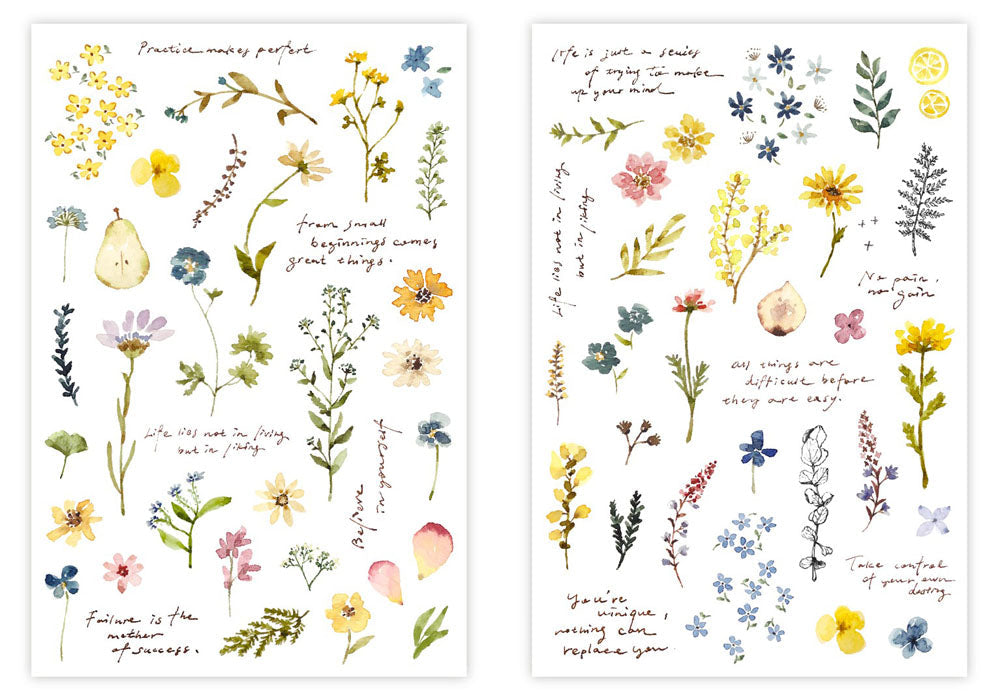 Flowers and Plants Transfer Stickers