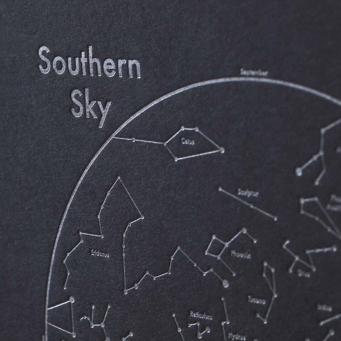 Southern Sky Constellation Letterpress Print