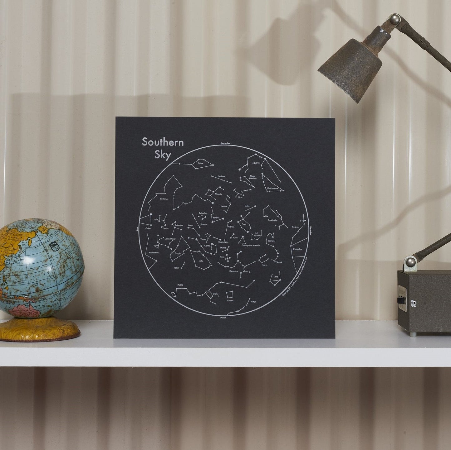 Southern Sky Constellation Letterpress Print