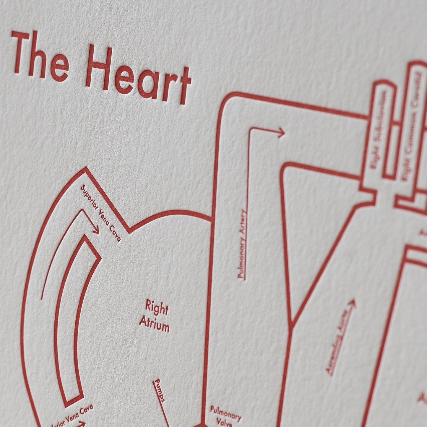 The Heart Letterpress Print
