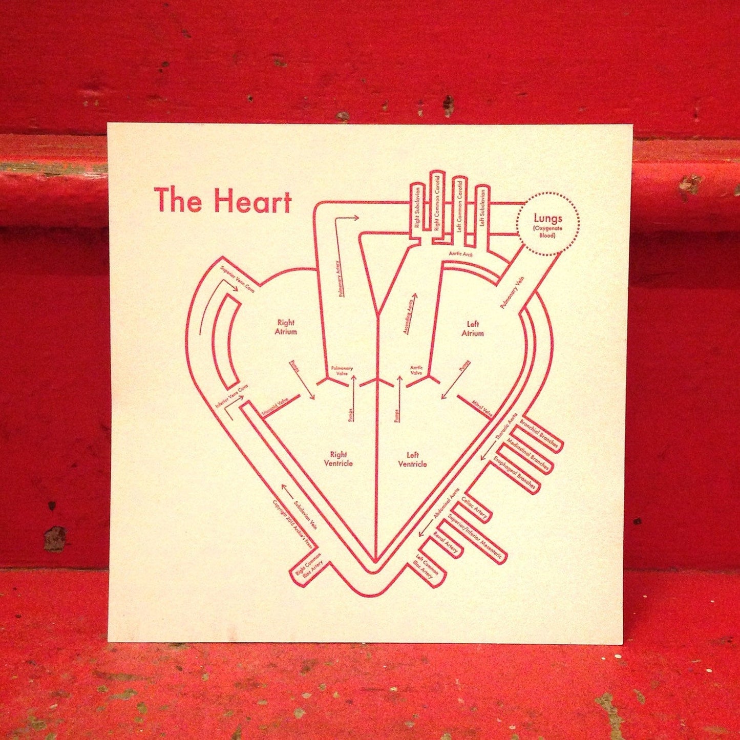 The Heart Letterpress Print