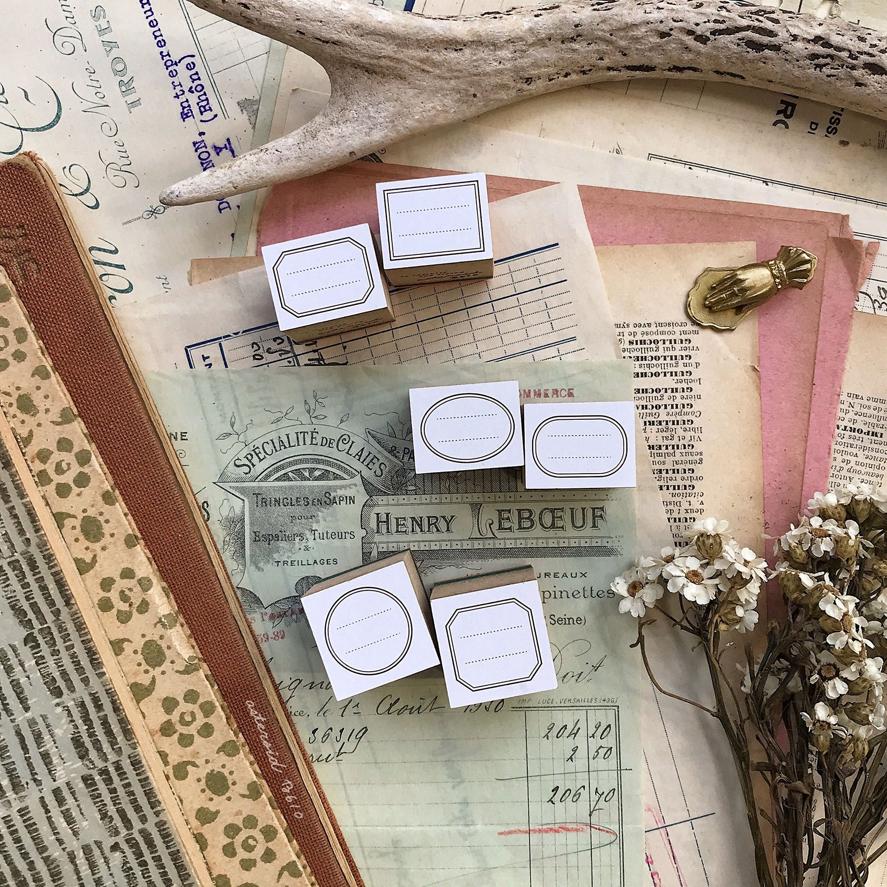 Label Mini 3 Mini Label No.1 – No.3 Rubber Stamp Sets | Stylo Monde