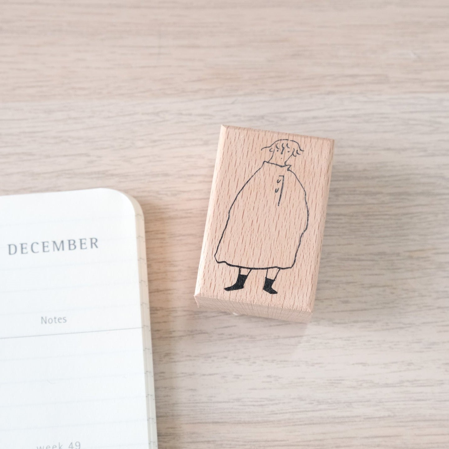 Overcoat – Wooden Rubber Stamp