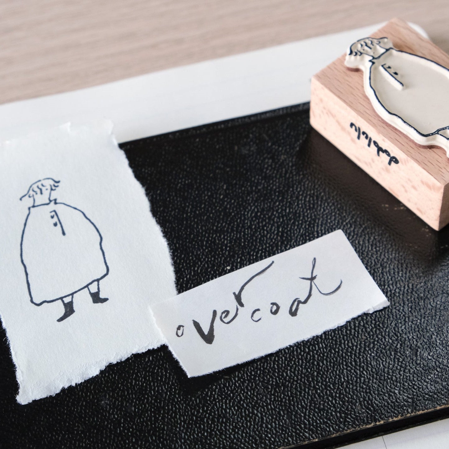 Overcoat – Wooden Rubber Stamp