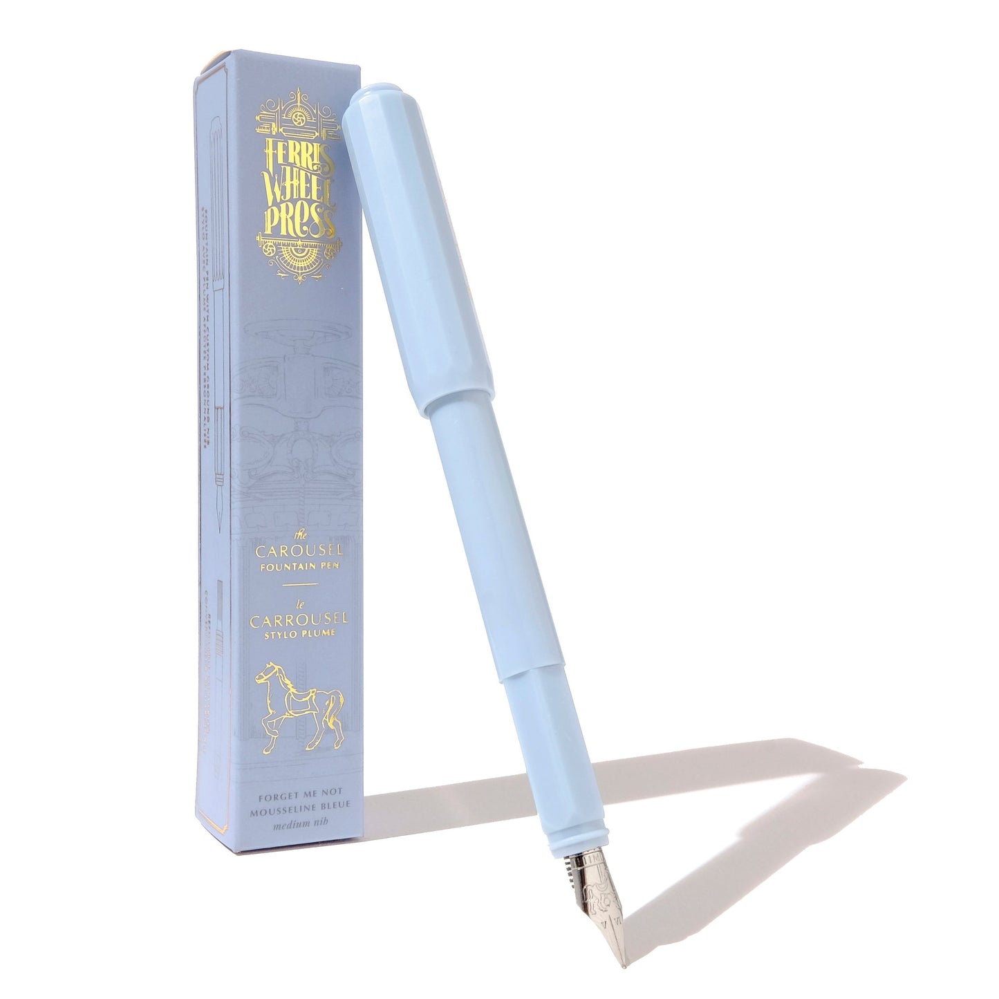 The Carousel Fountain Pen - Forget Me Not Medium Nib