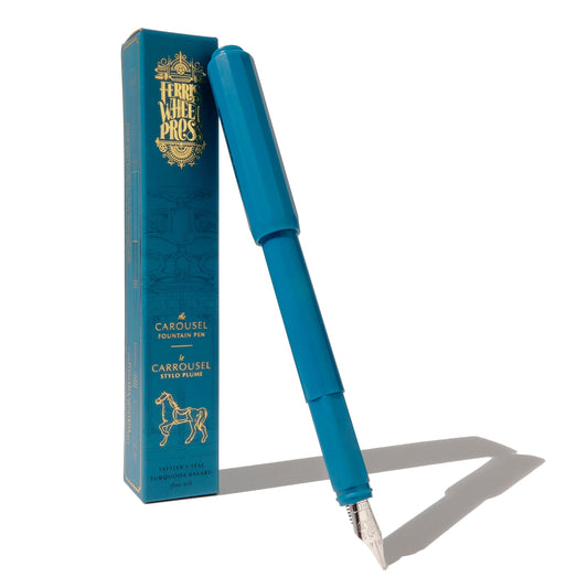 The Carousel Fountain Pen - Tattler's Teal Fine Nib