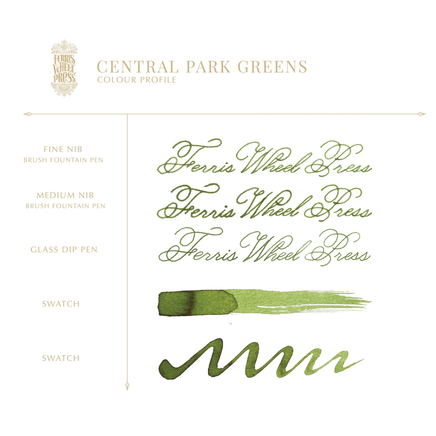 Ferris Wheel Press Central Park Greens Ink 38 mL