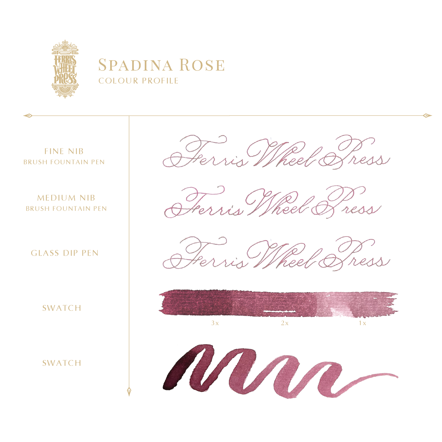 Ferris Wheel Press Spadina Rose Ink 38 mL