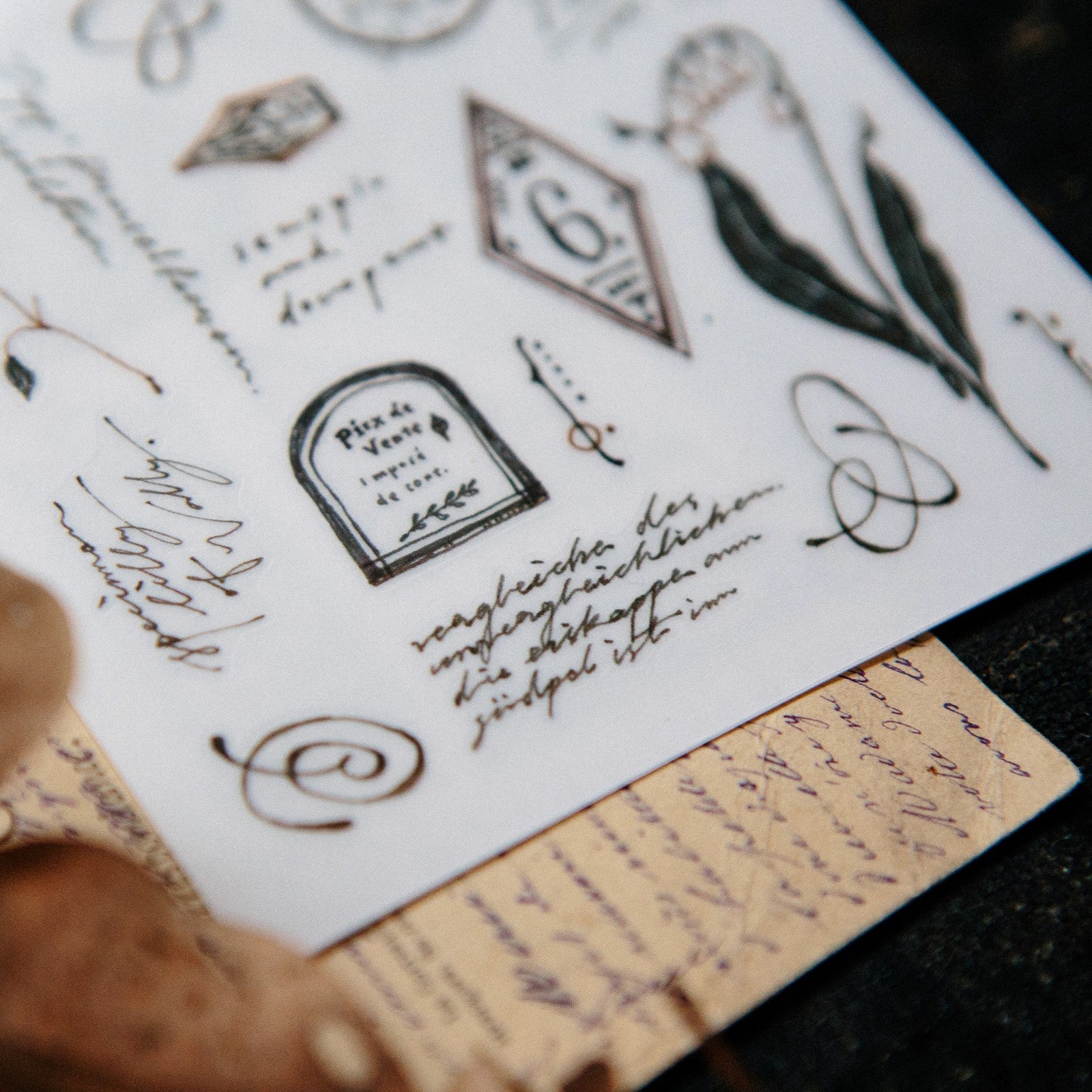 OURS Handwriting 2 Print-On Sticker Pack | Stylo Monde