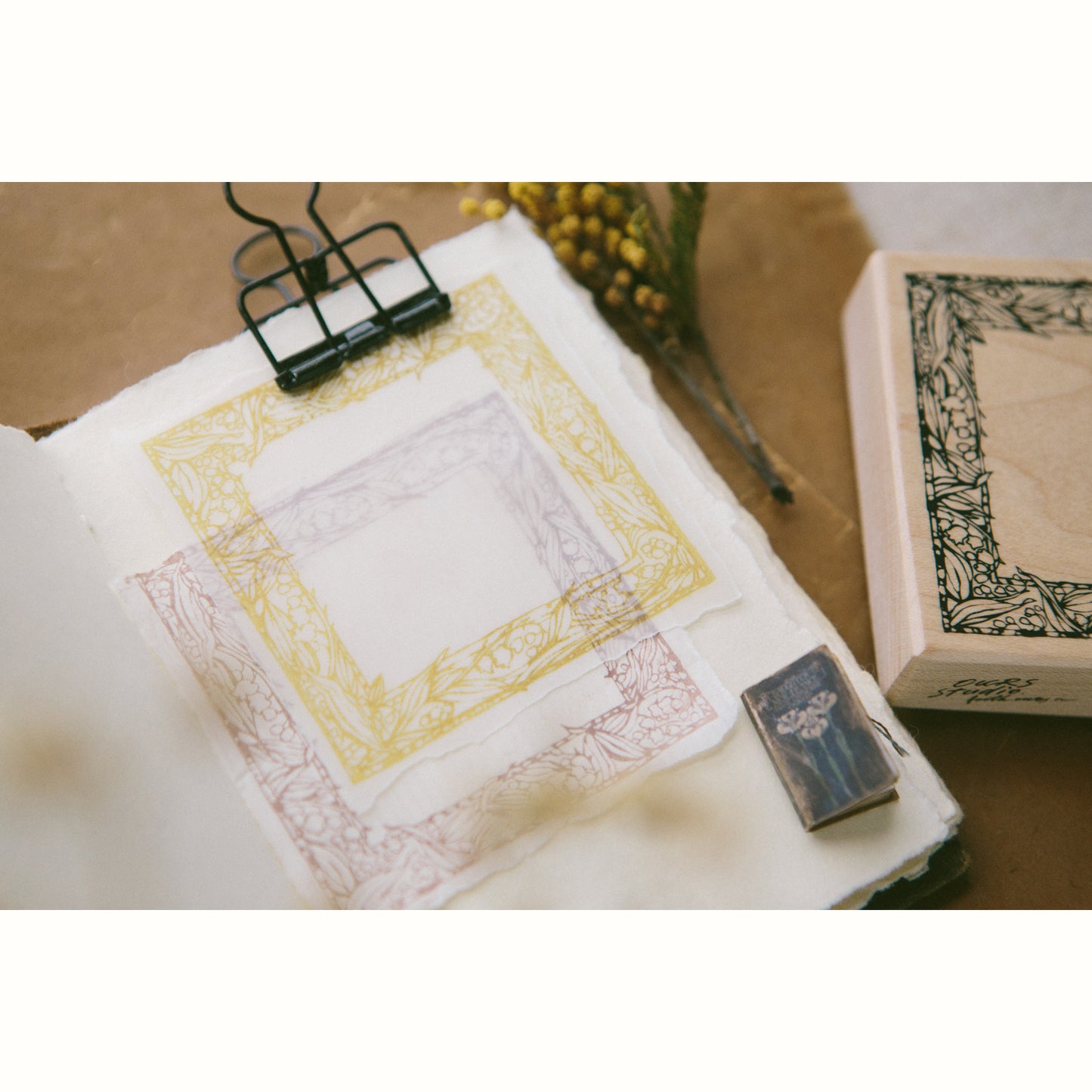 Muguet Frame Rubber Stamp