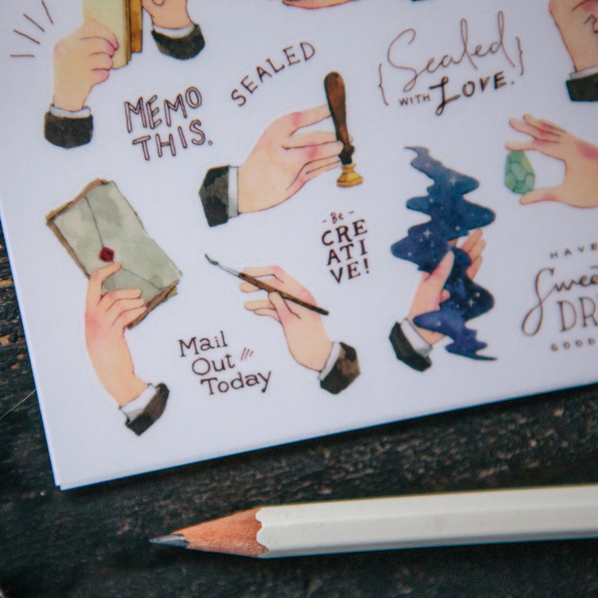 User Hand Sticker OURS Studio Hands Print-On Stickers | Stylo Monde