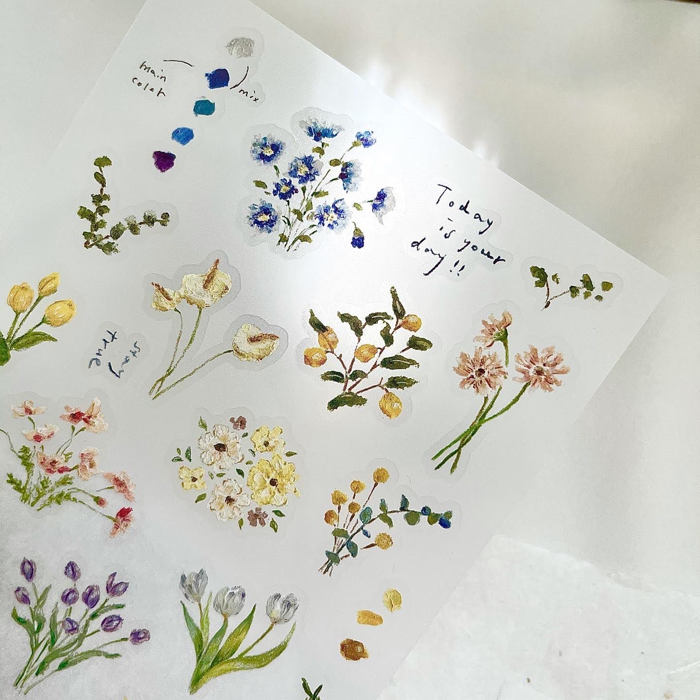 Floral Transfer Stickers